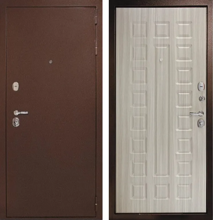 Фото Дверь Рубикон 1 Медь Сандал белый DIS007085